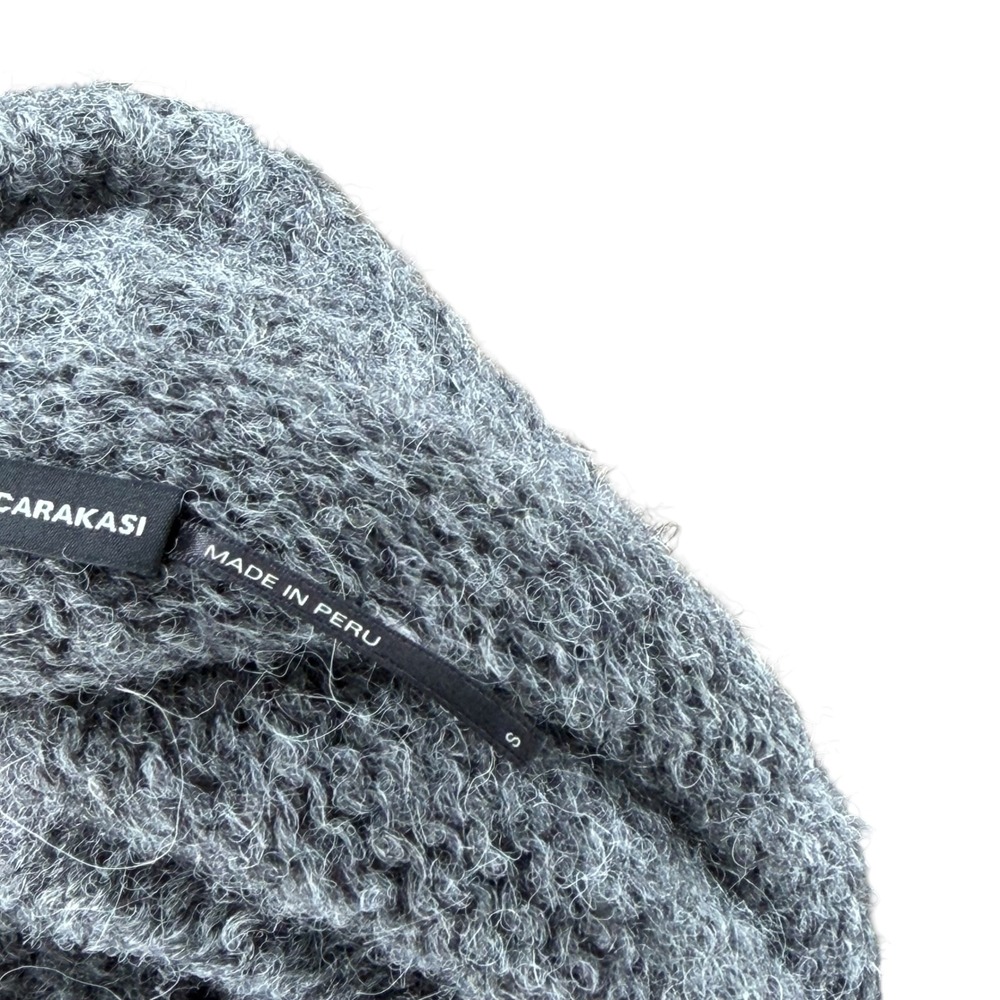 STELLA CARAKASI Shrug Gray Alpaca Blend Cowl Neck Cropped Women's Small Snood - Picture 5 of 7